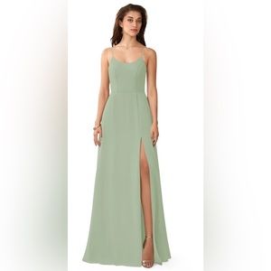Azazie Sage Green Bridesmaid Dress